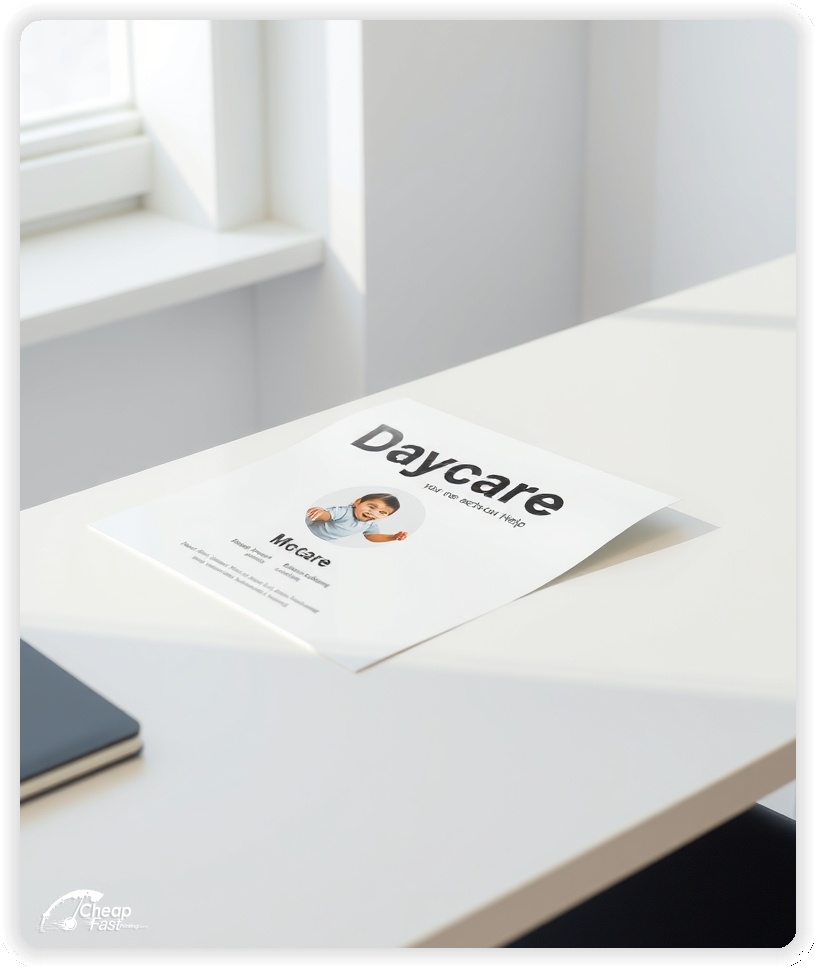 Professional Circular 1, Daycare handouts print sample