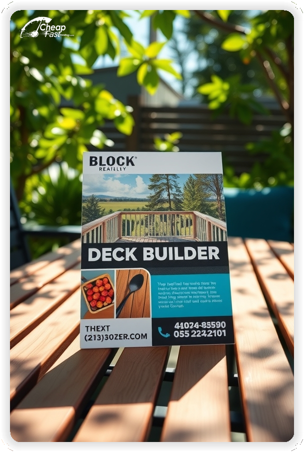 Custom Business Piece 1, Deck Builder advertisements marketing piece