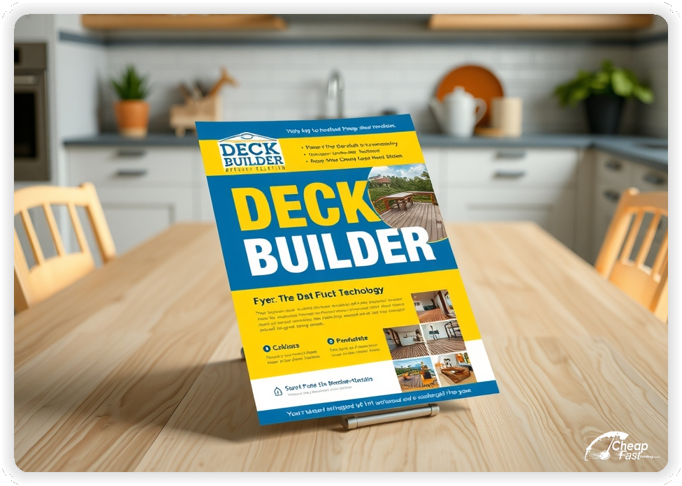 Marketing Handout Design 1, Deck Builder pamphlets design example