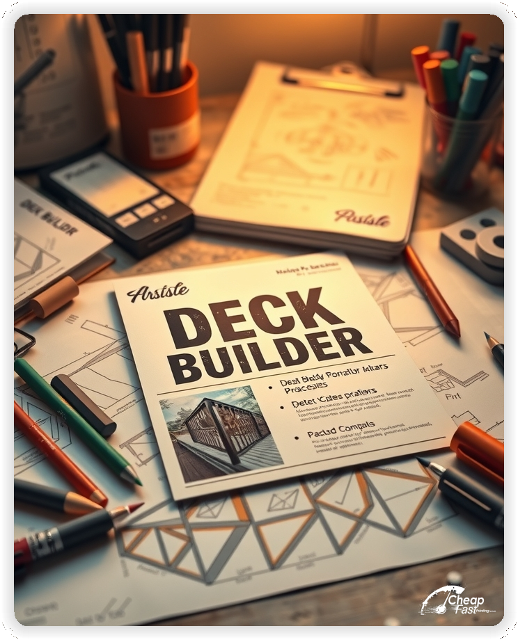 Print Ready Layout 1, Deck Builder brochures layout example