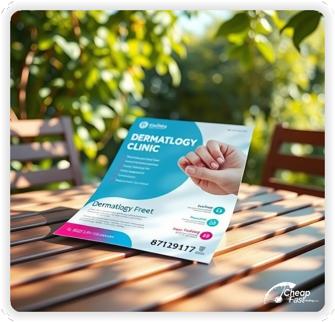 Best Dermatology Clinic Promo, Dermatology Clinic marketing materials print sample