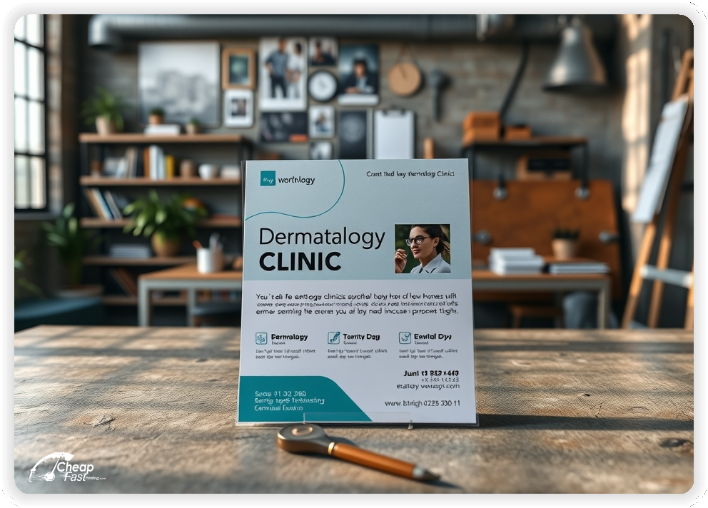 Custom Business Piece 1, Dermatology Clinic advertisements marketing piece