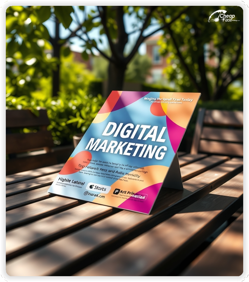 Best Digital Marketing Card, Digital Marketing marketing materials print sample