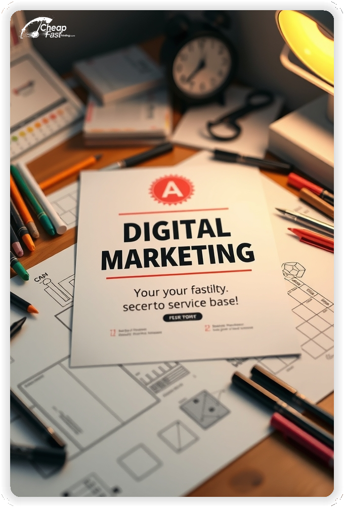 Marketing Handout Design 1, Digital Marketing pamphlets design example