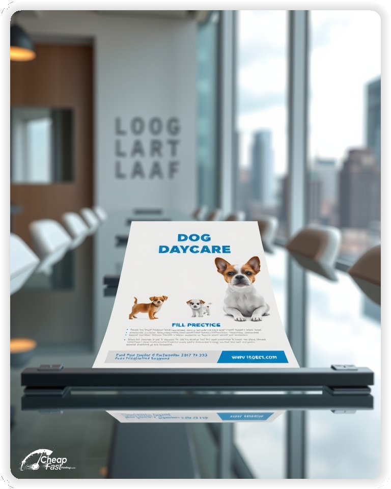 Creative Print Design 1, Dog Daycare promo cards creative layout