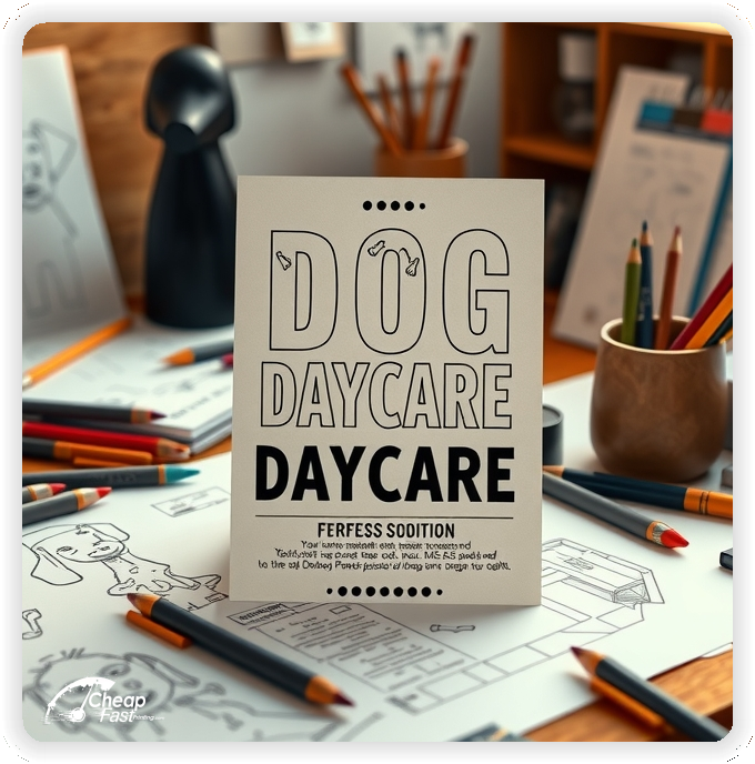 Marketing Handout Design 1, Dog Daycare pamphlets design example
