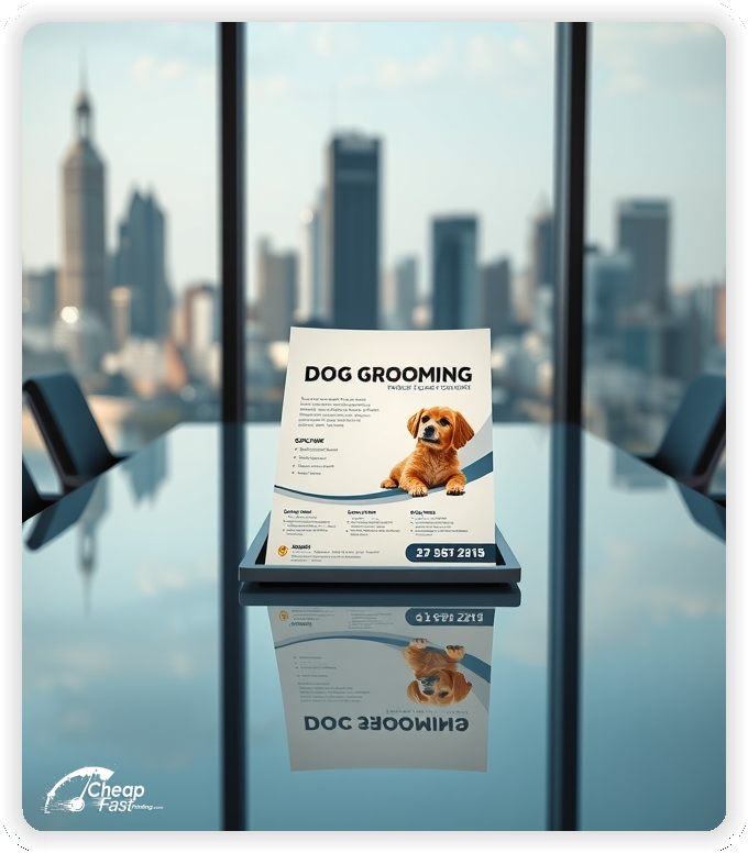 Custom Business Piece 1, Dog Grooming advertisements marketing piece