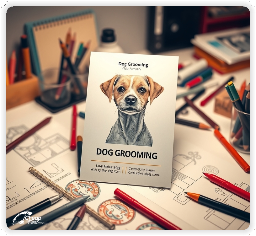 Print Ready Layout 1, Dog Grooming brochures layout example