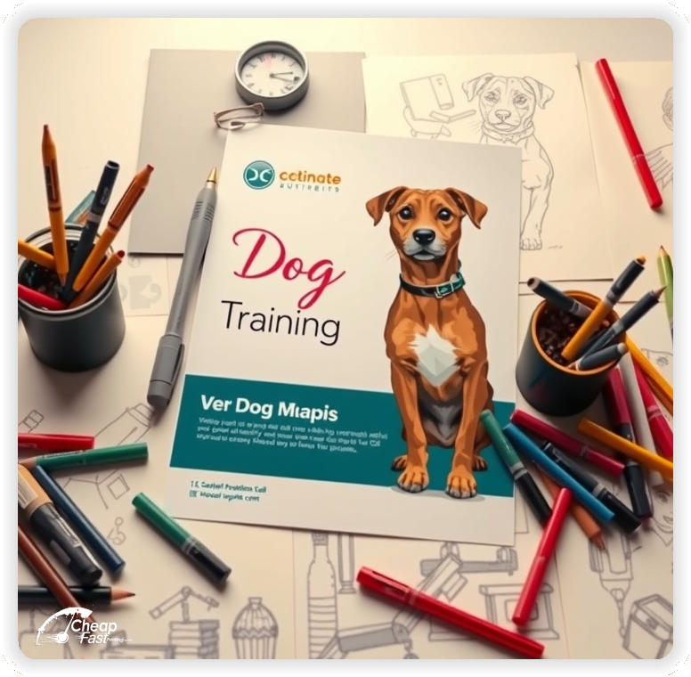 Print Ready Layout 1, Dog Training brochures layout example