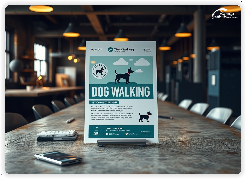 Marketing Handout Design 1, Dog Walking pamphlets design example