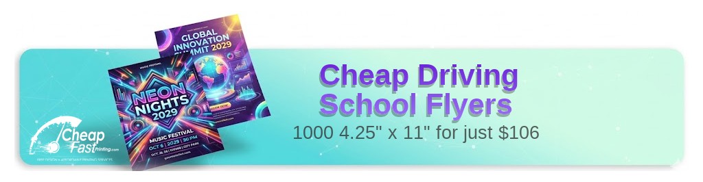 1000 Cheap 4.25x11 100lb Gloss Book Paper Driving School Printed Pieces