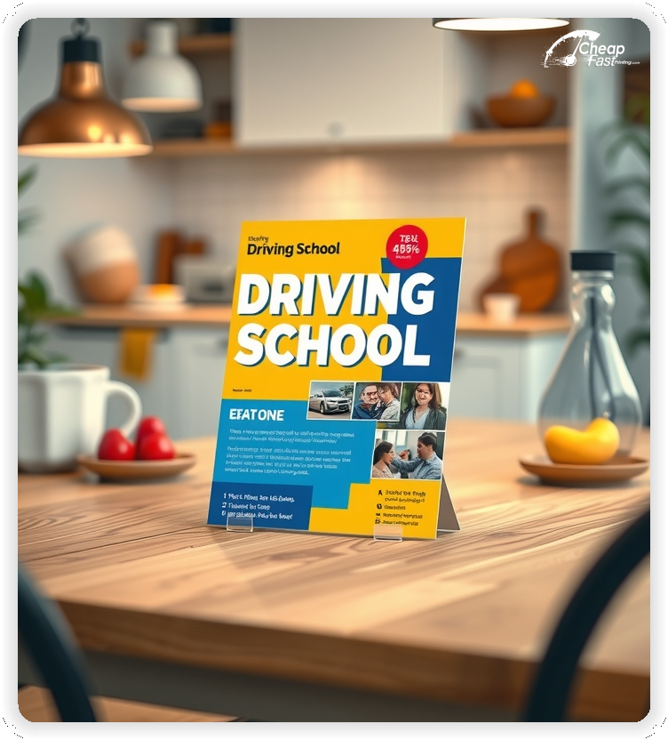 High Quality Leaflet 1, Driving School circulars promotion design