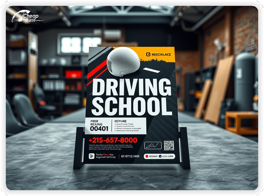 Promo Flyer Sample 1, Driving School leaflets creative layout