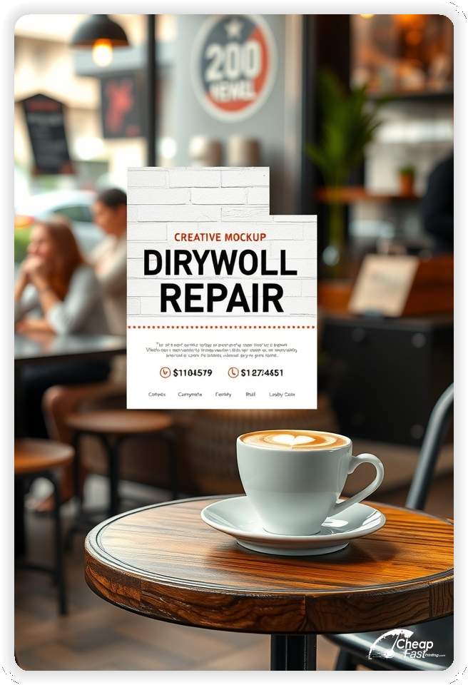 Advertising Brochure 1, Drywall Repair leaflets layout example