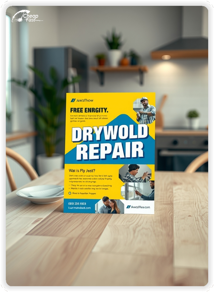 Promo Flyer Sample 1, Drywall Repair leaflets creative layout