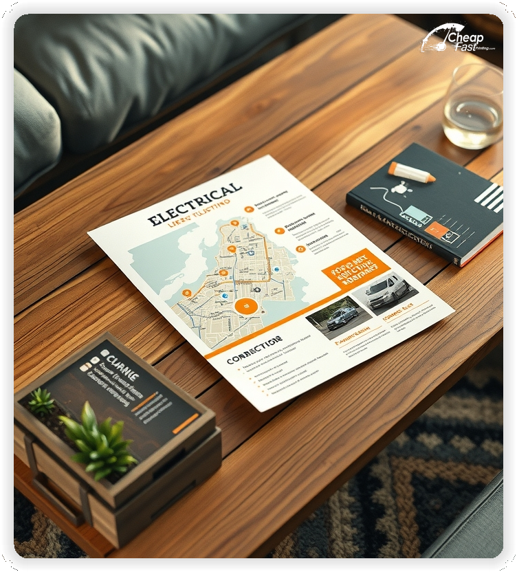 Creative Print Design 1, Electrical marketing materials print sample