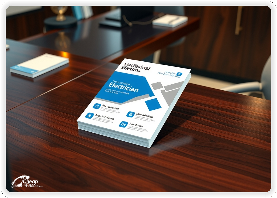 Branded Marketing Tool 1, Electrician marketing materials print sample