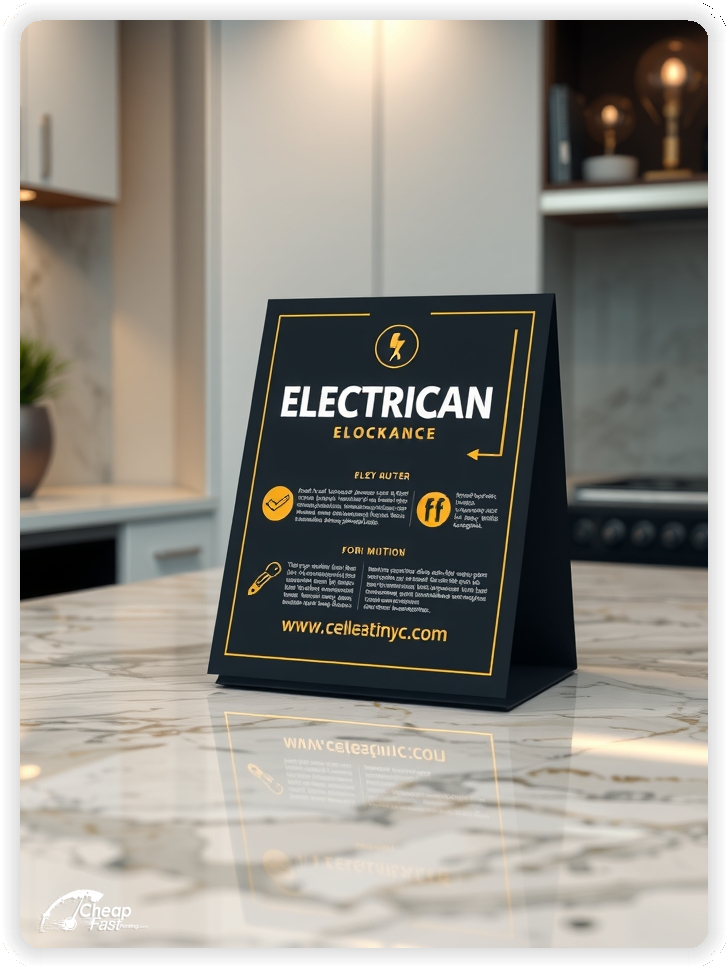 Custom Business Piece 1, Electrician circulars promotion design