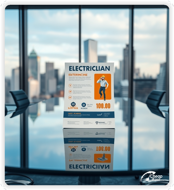 High Quality Leaflet 1, Electrician brochures layout example