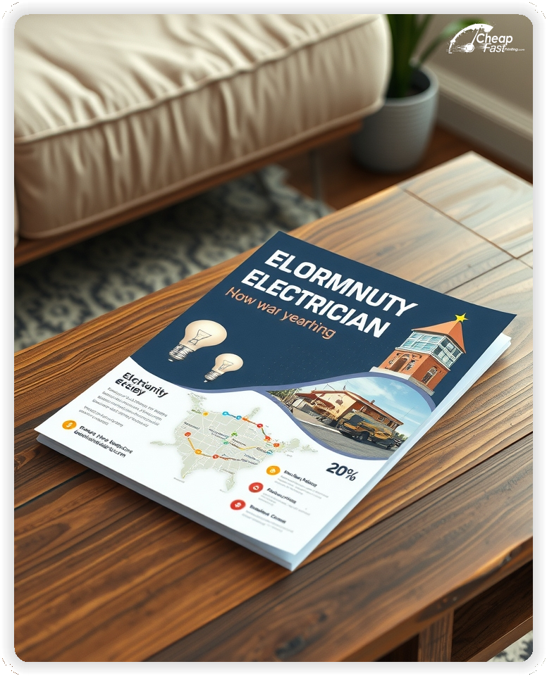 Marketing Handout Design 1, Electrician handouts print sample
