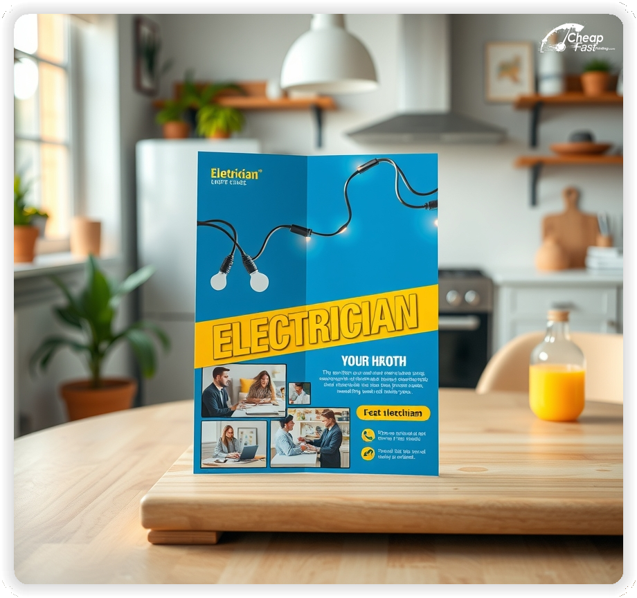 Professional Circular 1, Electrician advertisements design example