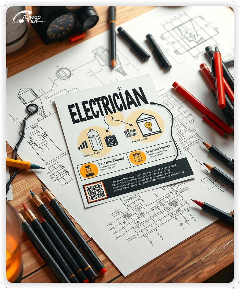 Promotional Material 1, Electrician pamphlets print sample