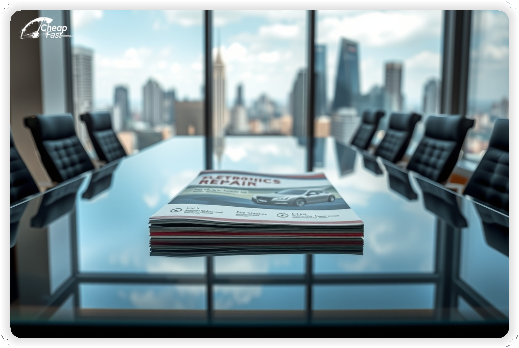 Best Electronics Repair Brochure, Electronics Repair marketing materials print sample