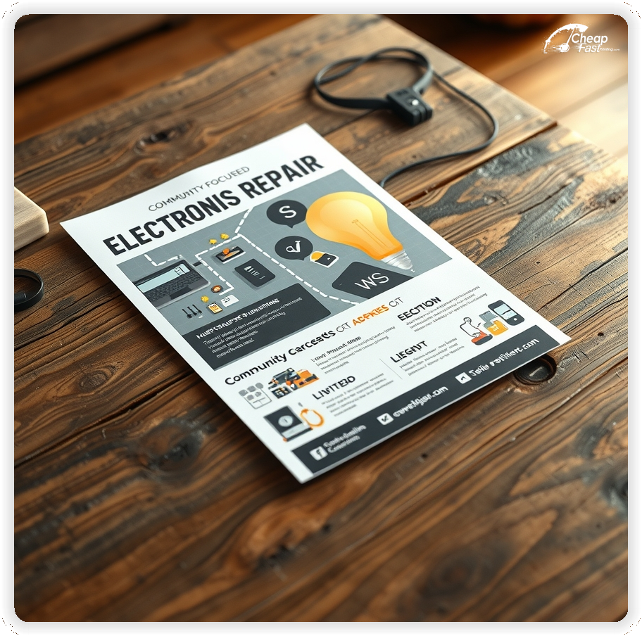High Quality Leaflet 1, Electronics Repair circulars promotion design