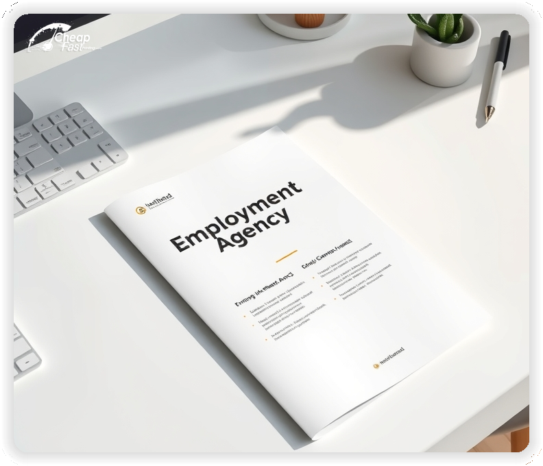 Custom Employment Agency Flyer, Employment Agency advertisements marketing piece