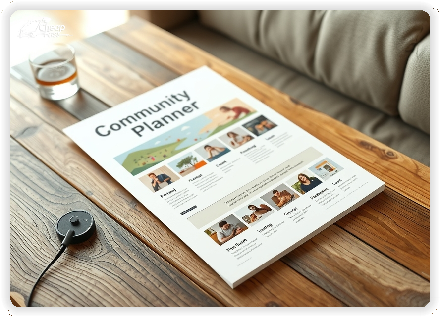 Affordable Event Planner Circular, Event Planner marketing materials print sample