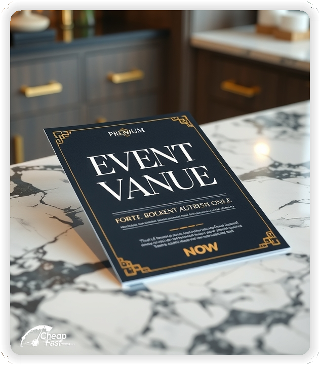 Custom Business Piece 1, Event Venue advertisements marketing piece