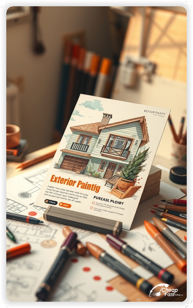 Creative Print Design 1, Exterior Painting marketing materials print sample