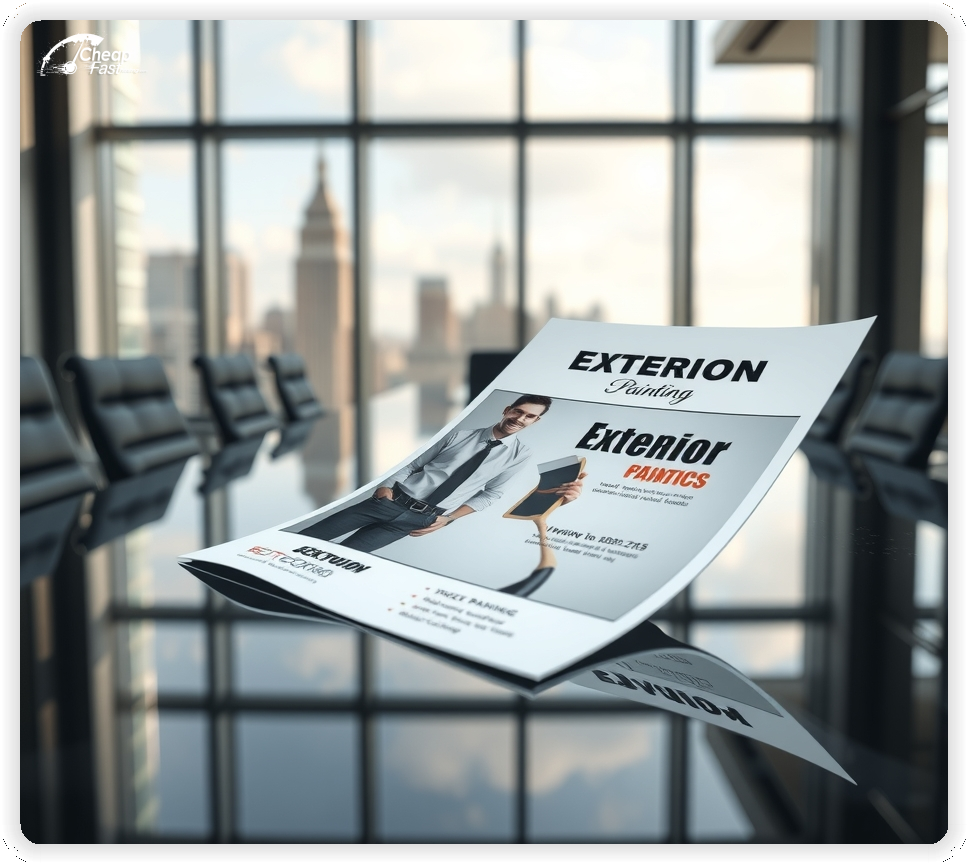 Promo Flyer Sample 1, Exterior Painting leaflets creative layout