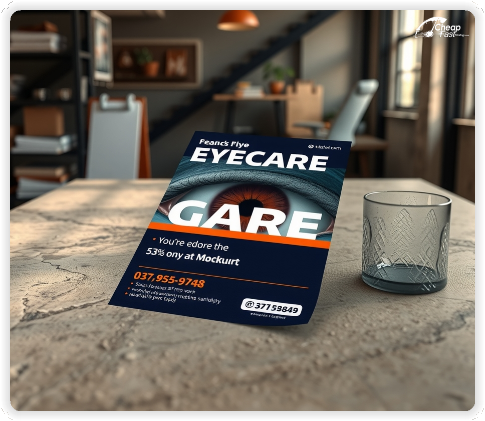 Creative Print Design 1, Eye Care promo cards creative layout