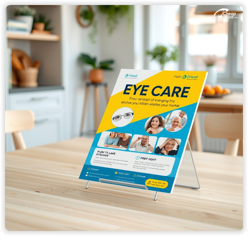 Custom Business Piece 1, Eye Care advertisements marketing piece