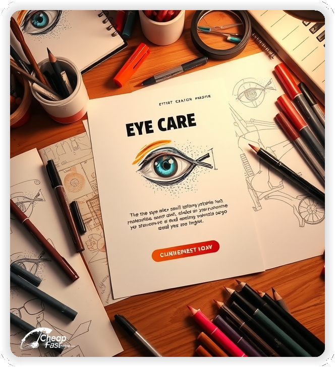 Marketing Handout Design 1, Eye Care pamphlets design example