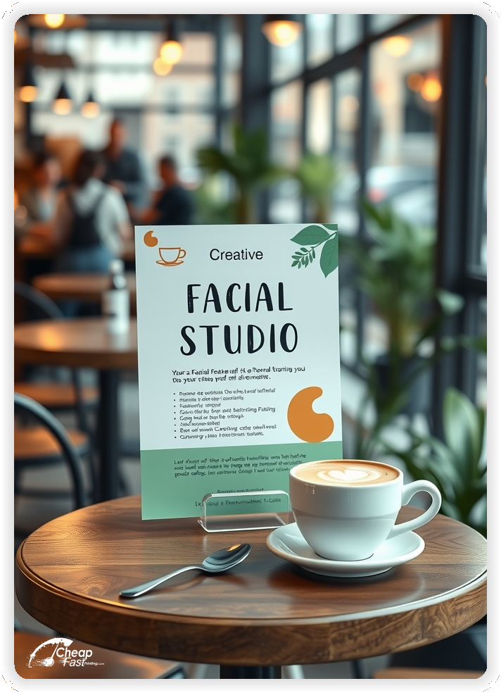 Advertising Brochure 1, Facial Studio leaflets layout example