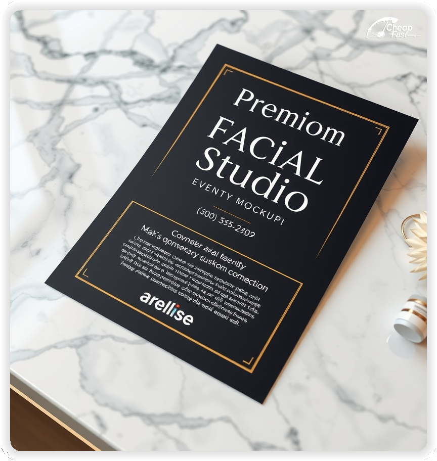 Marketing Handout Design 1, Facial Studio pamphlets design example