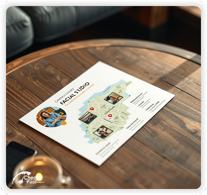 Print Ready Layout 1, Facial Studio brochures layout example