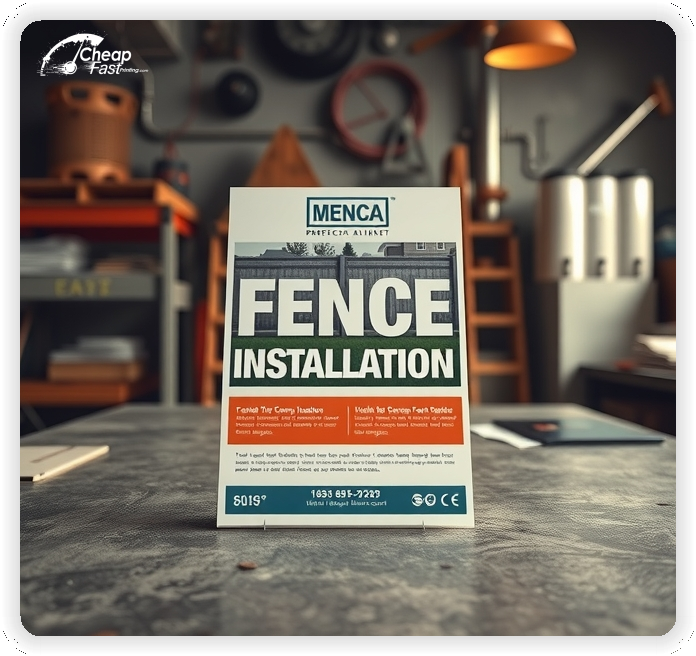 Advertising Brochure 1, Fence Installation leaflets layout example