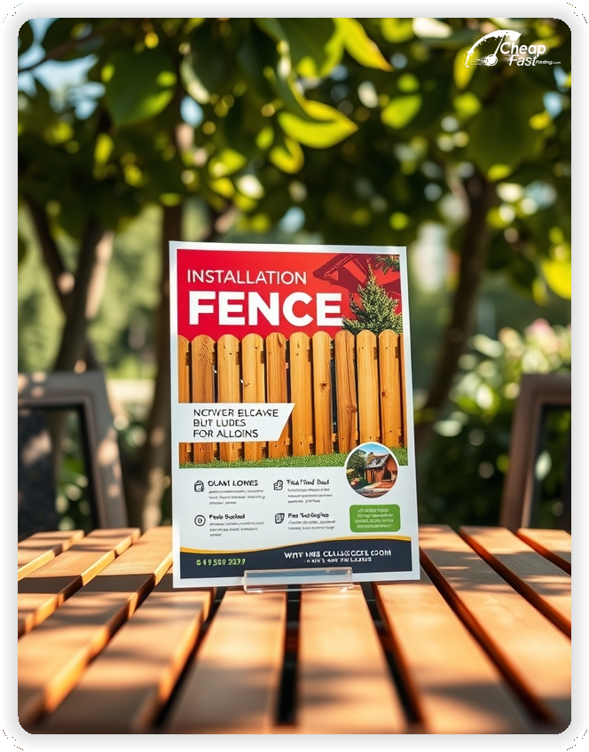 Marketing Handout Design 1, Fence Installation pamphlets design example