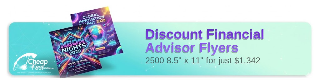 2500 Discount 8.5x11 18pt Ultra Premium Pearl Financial Advisor Flyers