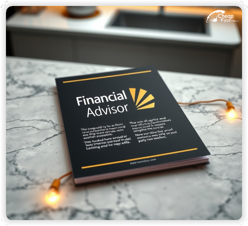 Best Financial Advisor Card, Financial Advisor marketing materials print sample