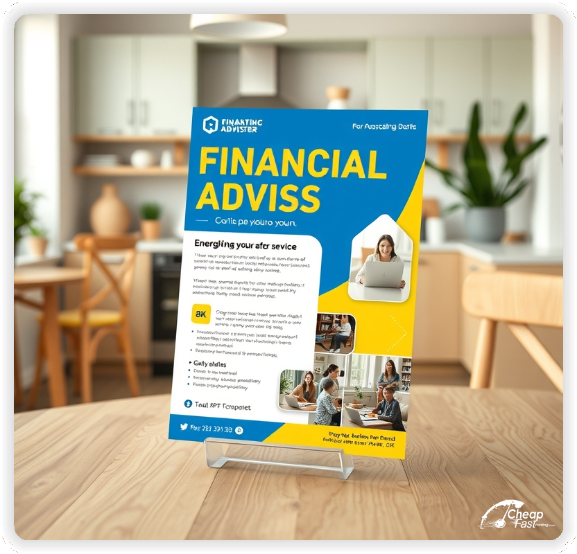 Creative Print Design 1, Financial Advisor promo cards creative layout