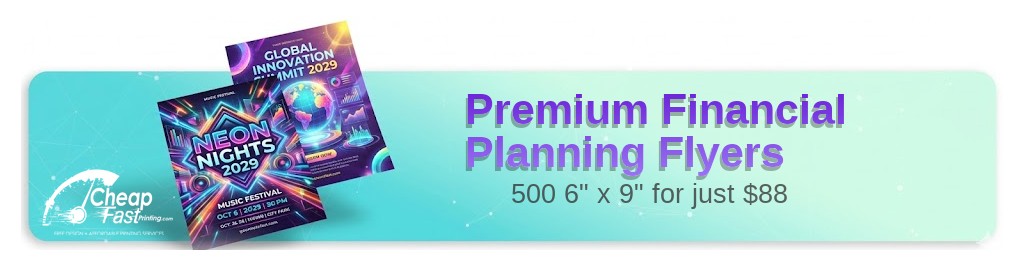 500 Premium 6x9 80lb Gloss Book Paper Financial Planning Flyers
