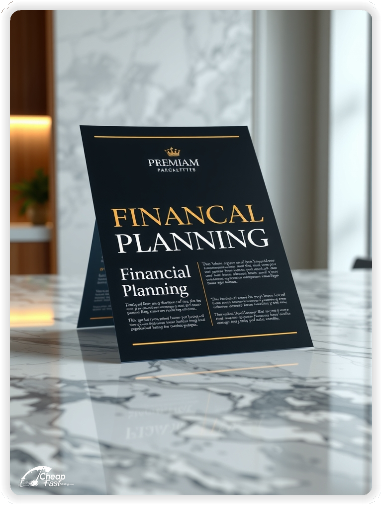 Custom Business Piece 1, Financial Planning advertisements marketing piece