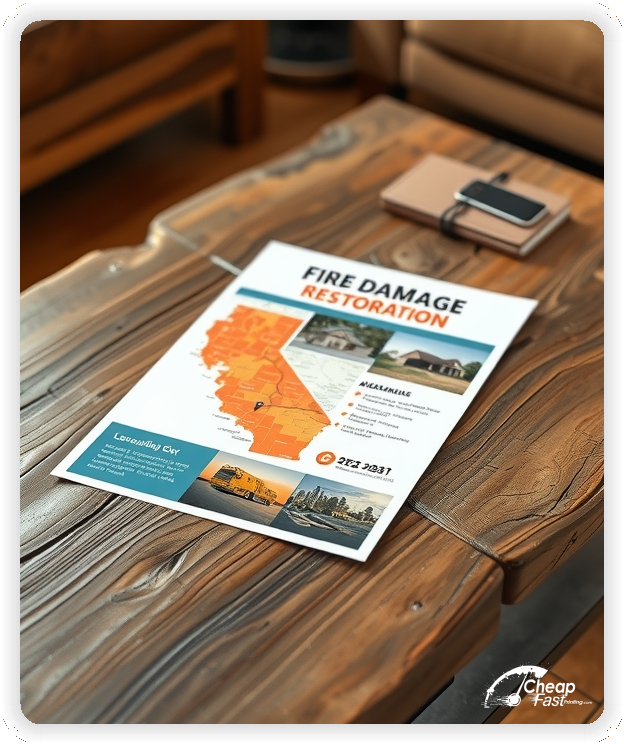 Professional Circular 1, Fire Damage Restoration handouts print sample