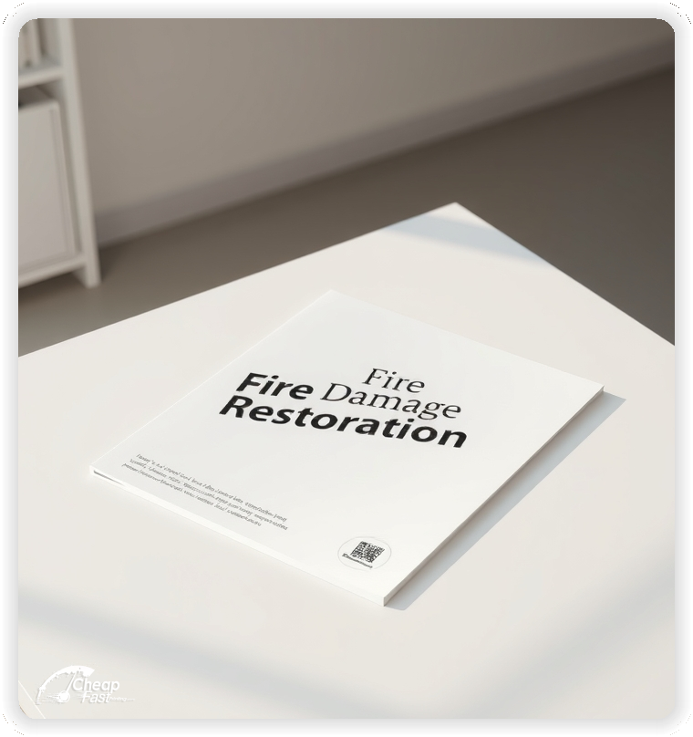 Promo Flyer Sample 1, Fire Damage Restoration leaflets creative layout