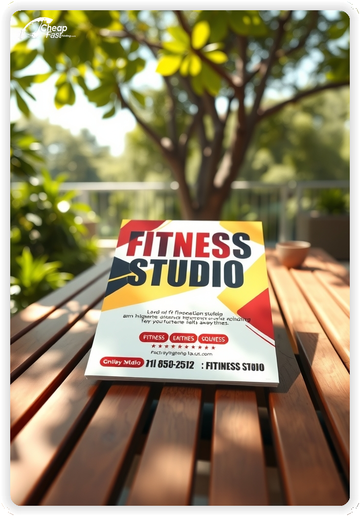 Marketing Handout Design 1, Fitness Studio pamphlets design example