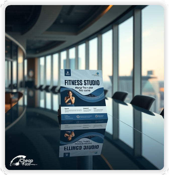 Print Ready Layout 1, Fitness Studio brochures layout example